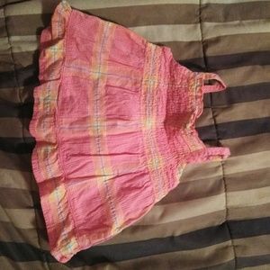 Pink and orange plaid shirt